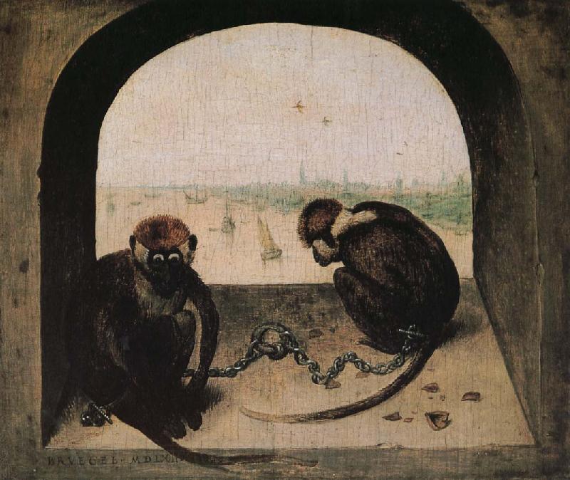 Pieter Bruegel 2 monkeys Spain oil painting art